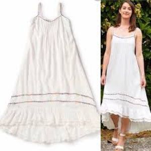 EUC MATILDA JANE WOMENS ADANTE DRESS- WHITE GAUZE MAXI DRESS- SIZE MEDIUM